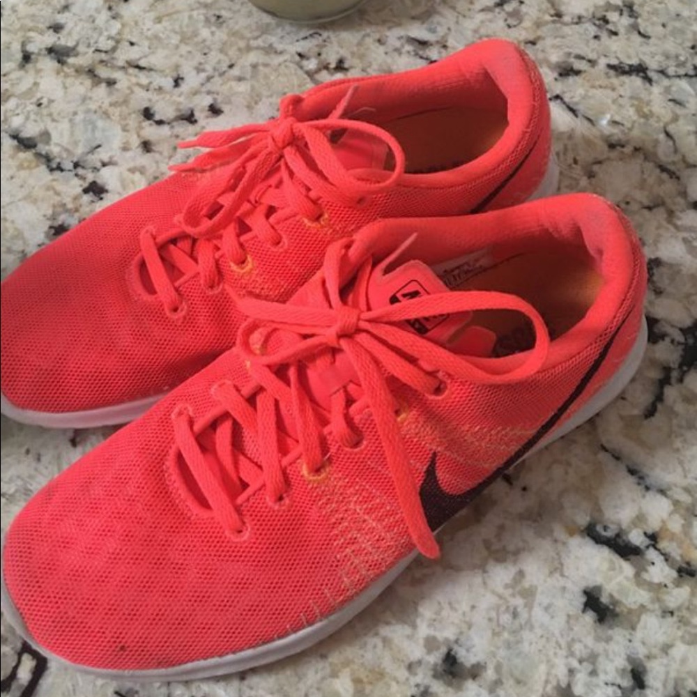 Fun bright orange Nike running shoes!